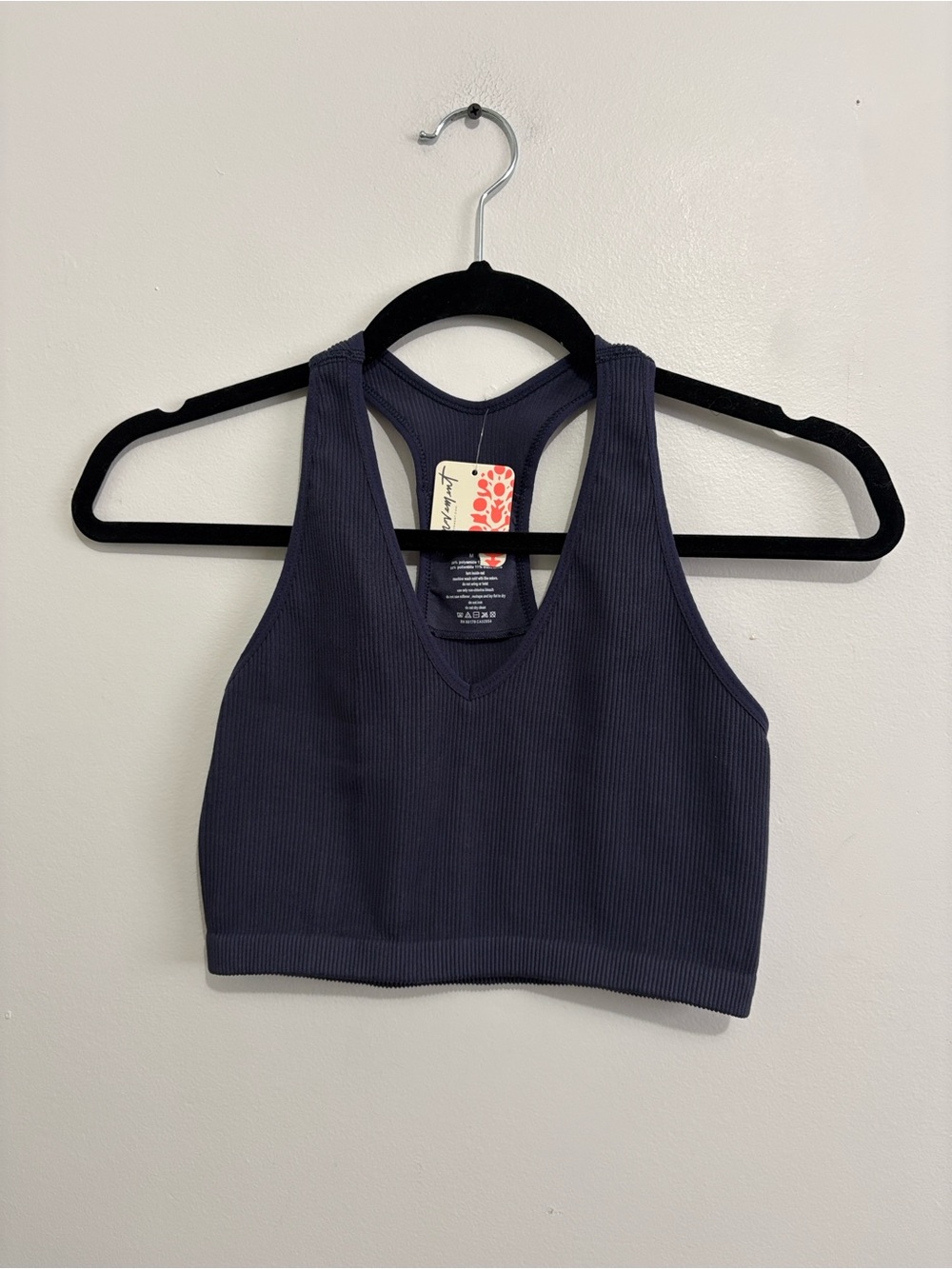 BNWT Free people movement Women's Midnight Navy Free Throw Crop size M $57USD - Picture 3 of 5
